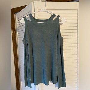 Cold shoulder sweater